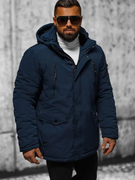 Online Herren Winterjacke Dunkelblau JS/5M718/215 Herren Winterjacken | Jacken