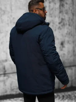 Online Herren Winterjacke Dunkelblau JS/5M718/215 Herren Winterjacken | Jacken