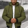 Best Herren Winterjacke Leichtes-Khaki JS/31M5023/62 Herren Steppjacken | Winterjacken