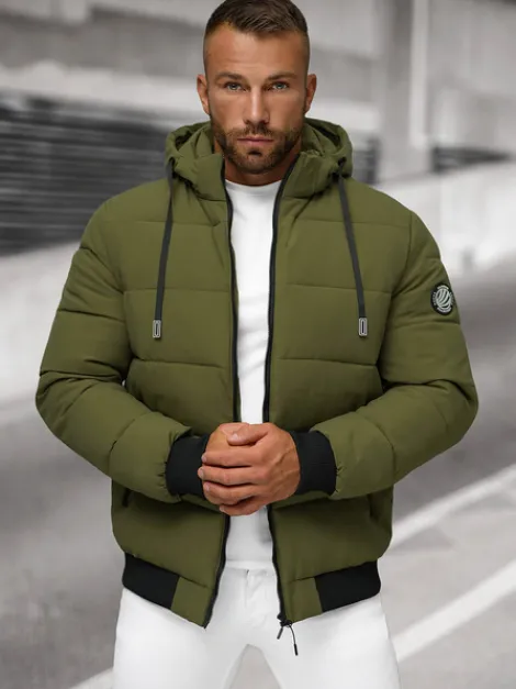 Best Herren Winterjacke Leichtes-Khaki JS/31M5023/62 Herren Steppjacken | Winterjacken