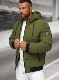 Best Herren Winterjacke Leichtes-Khaki JS/31M5023/62 Herren Steppjacken | Winterjacken