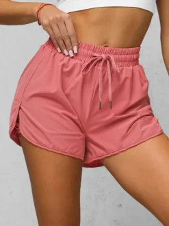 New Sportshorts für Damen Dunkelcoral JS/XY24015S Damen Trainings Shorts