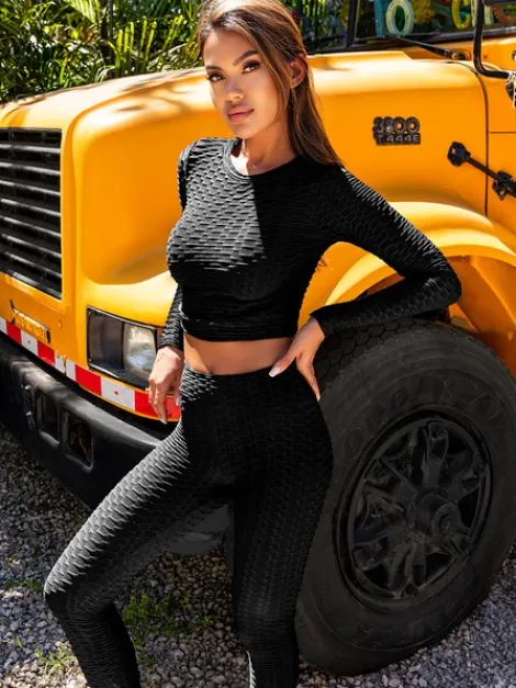 Fashion Zweiteiliges Trainingsanzug-Set O/22060Z Damen Fitness | Fitnessanzüge Ohne Motiv