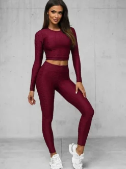 Fashion Zweiteiliges Trainingsanzug-Set O/22060Z Damen Fitness | Fitnessanzüge Ohne Motiv