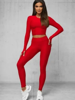 Sale Zweiteiliges Trainingsanzug-Set O/22060Z Damen Fitness | Fitnessanzüge Ohne Motiv