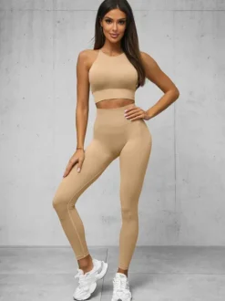 Sale Zweiteiliges Trainingsanzug-Set O/YJS7714 Damen Fitness | Fitnessanzüge Ohne Motiv