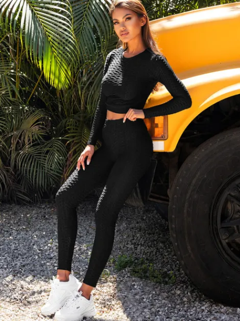 Fashion Zweiteiliges Trainingsanzug-Set O/22060Z Damen Fitness | Fitnessanzüge Ohne Motiv