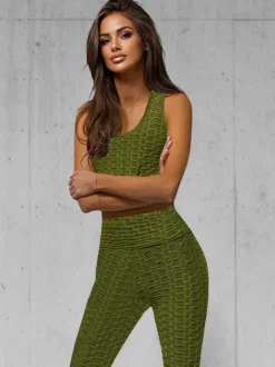 Fashion Zweiteiliges Trainingsanzug-Set JS/YW88037/7Z Damen Fitness | Fitnessanzüge Ohne Motiv